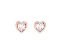 Ted Baker Han Crystal Heart Stud Earrings For Women (Rose Gold/Crystal)