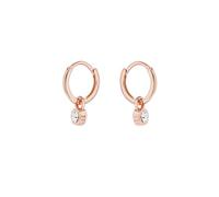 Ted Baker Sinalaa Crystal Huggie Hoop Earrings For Women (Rose Gold/Crystal)