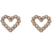 Ted Baker Amorina Crystal Halo Heart Stud Earrings For Women (Rose Gold/Crystal)