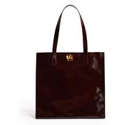 Ted Baker Rosenni Shopper Shoulder Bag Rose Detail Crinkle Tote Bag Wine Red