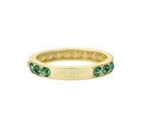 Ted Baker Rosie Crystal Rock Hinged Bangle Bracelet for Women (Gold/Green Crystal)