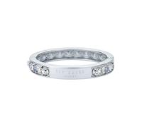 Ted Baker Rosie Crystal Rock Hinged Bangle Bracelet for Women (Silver/Smoked Crystal)