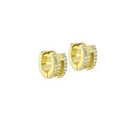Ted Baker Rosie Crystal Roll Huggie Earrings for Women (Gold/Crystal)