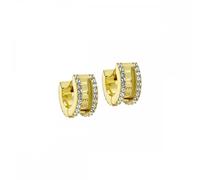 Ted Baker Rosie Crystal Roll Huggie Gold Tone Hoop Earrings 1.3 x 0.8cm