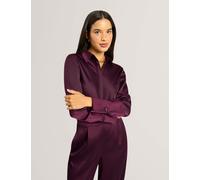 Ted Baker Satin Collared Shirt Dark Purple