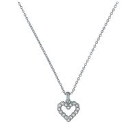Ted Baker Silver Plated Crystal Halo Heart Pendant Necklace