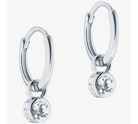 Ted Baker Sinalaa Crystal Huggie Hoop Earrings For Women (Silver/Crystal)