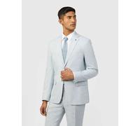 Ted Baker Slim Fit Linen Rich Single Breasted Suit Jacket Light Blue