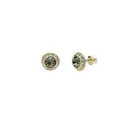 Ted Baker Soletia Solitaire Sparkle Crystal Stud Earrings for Women (Gold/Black Diamond Crystal)