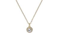 Ted Baker Soltell Gold Solitaire Sparkle Halo Necklace - 49cm