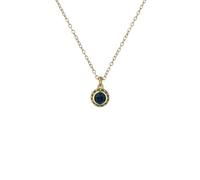 Ted Baker Soltell Solitaire Sparkle Crystal Necklace For Women (Gold/Dark Blue Crystal)