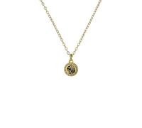 Ted Baker Soltell Solitaire Sparkle Crystal Pendant Necklace for Women (Gold/Black Diamond Crystal)