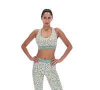 Ted Baker Sport Womens Pansy Essentials Printed Racer Back Bra, Green, Large