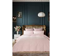 Ted Baker 250 Thread Count Plain Dye Kingsize Duvet Cover, Soft Pink