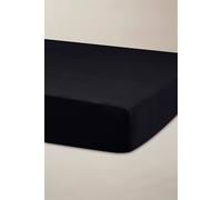 Ted Baker 'TB Plain Dye' Cotton Sateen Fitted Sheet in Black | Size: Double