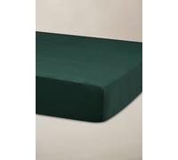 Ted Baker 'TB Plain Dye' Cotton Sateen Fitted Sheet in Dark Green | Size: Single Ted Baker Dark Green Single