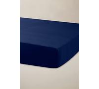 'TB Plain Dye' Cotton Sateen Fitted Sheet Ted Baker Navy Single