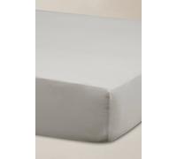 'TB Plain Dye' Cotton Sateen Fitted Sheet Ted Baker Silver Double