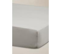 Ted Baker 'TB Plain Dye' Cotton Sateen Fitted Sheet in Silver | Size: Single Ted Baker Silver Single