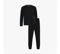 Ted Baker Ted Baker WAFFLE LONG SLEEVE SHIRT & JOGGER SET Mens Loungewear Black - Small
