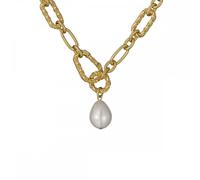 Ted Baker Timora Twisted Pearl Pendant Necklace for Women (Gold/Pearl)