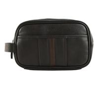Ted Baker Toiletry Bag Keilab Stripe PU Washbag BRN-Choc Dark Brown