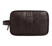 Ted Baker Toiletry Bag Waydee House Check PU Washbag Brown - Choc Dark Brown