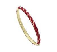 Ted Baker Trinity Twist Enamel Hinged Bangle Bracelet for Women (Gold/Red)