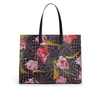 Ted Baker Womens Tulah Floral Check Extra Large Icon Tote Bag - Black