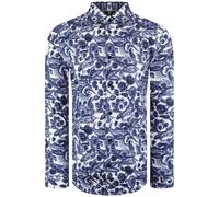 Ted Baker Uldale Mens White/Blue Parsley Shirt - Size Medium