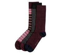 Ted Baker Unisex Adult Dude Socks (Pack of 3) / One Size Black/Brown/Maroon GT24