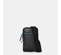 Ted Baker Unisex Stripe Leather Phone Carrier Black One Size