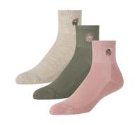 Ted Baker united legwear company, llc Women's 3 Pack High Quarter Crew Socks, Mellow Rose/Lichen/Oatmeal, One size