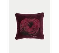 Ted Baker Velvet Expressionist Floral Cushion - Red Mix, Red Mix