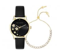 Ted Baker Watches Fitzrovia Stars Black Watch for Ladies - Leather / Mineral Glass