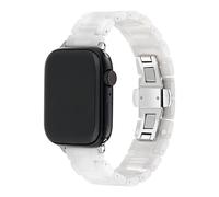 Ted Baker White Ceramic Strap Silver Buckle for Apple Watch® (Model: BKS42S430B0), White, Modern
