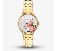 Ted Baker Women's Phylipa (34mm) Silver Floral Dial/Gold-Tone Stainless Steel Bracelet BKPPHF309