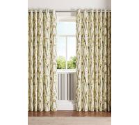 Ted Baker 'Wild Iris' Cotton Lined Curtains in Cream | Size: 168 cm width x 229 cm drop Ted Baker Cream 168 cm width x 229 cm drop