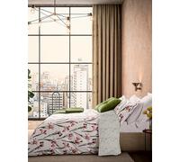 Ted Baker 'wild Iris' Cotton Sateen Duvet Cover Set In White White