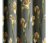 Ted Baker 'Wild Iris' Cotton Lined Curtains in Charcoal | Size: 228 cm width x 183 cm drop Ted Baker Charcoal 228 cm width x 183 cm drop