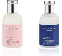 Ted Baker Woman Pink and Skinwear Bundle, includes Woman Pink with a floral green feminine fragrance and Skinwear, a woody masculine scent, 2 x 100ml