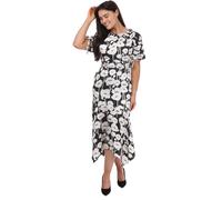 Ted Baker Womens Abriee Puff Sleeve Midi Dress in Black - Size 10 UK