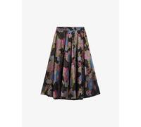 Ted Baker Womens Black Bursa Jacquard Floral-print Woven Midi Skirt 12