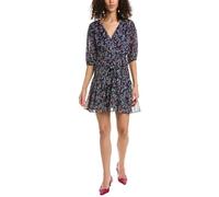 Ted Baker Women's Casidee Heart Print Puff Sleeve Chiffon Mini Dress (as1, Numeric, Numeric_3, Regular, Regular) Multi