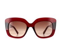 Ted Baker Cat Eye Crystal Dark Red Brown Red Gradient Tb1675 Hattie Red