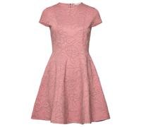 Ted Baker Womens Clodaa Embroidered Ponte Pink Mini Skater Dress - Dusty Pink