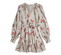 Ted Baker Womens Cuiaba Pleat Detail V-neck Ivory Mini Dress - Cream - Size 8 UK