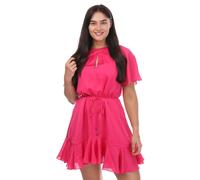 Ted Baker Womens Elsieee Fluted Hem Mini Dress in Pink - Size 14 UK