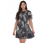 Ted Baker Womens/Ladies Faridda Printed Puff Sleeve Mini Dress - Black - Black - 14 UK