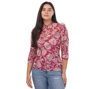 Ted Baker Womens/Ladies Izabelo Leaves Mesh Frill Top - Pink - Pink - 8 UK